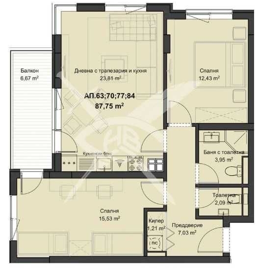 Тристаен апартамент в Пловдив, Кючук Париж - 102 кв.м за 892 €/кв.м - Снимка #1