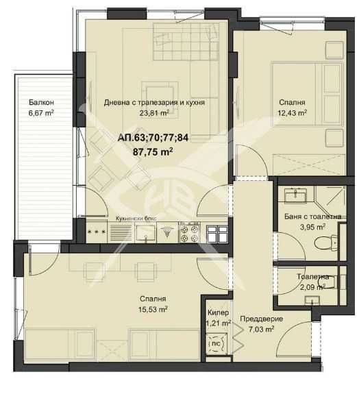 Тристаен апартамент в Пловдив, Кючук Париж - 102 кв.м за 892 €/кв.м - Снимка #1