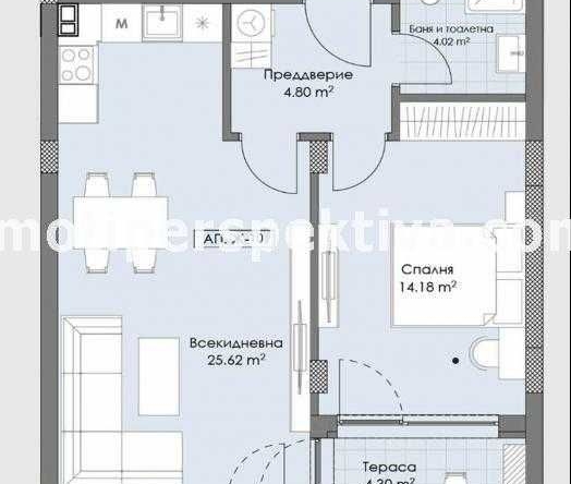 Двустаен апартамент в Пловдив, Остромила - 71 кв.м за 840 €/кв.м - Снимка #1