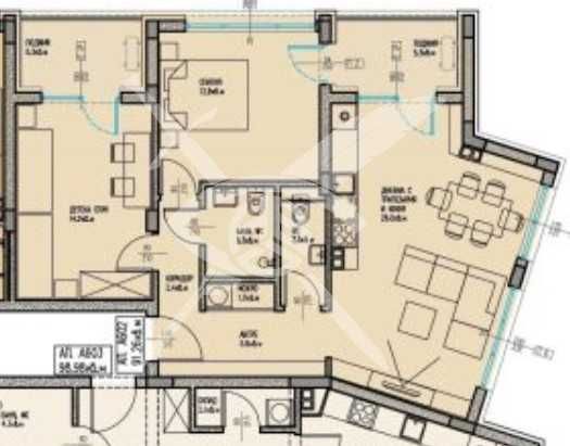 Тристаен апартамент в Бургас, Славейков - 103 кв.м за 537 €/кв.м - Снимка #1