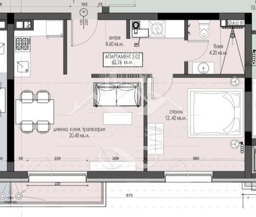 Двустаен апартамент в Велинград - 63 кв.м за 920 €/кв.м - Снимка #1