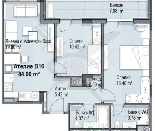 Ателие в София, Кръстова вада - 102 кв.м за 1603 €/кв.м - Снимка #1