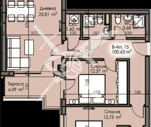Тристаен апартамент в Бургас, Изгрев - 100 кв.м за 1208 €/кв.м - Снимка #1