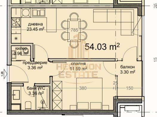 Двустаен апартамент в Варна, Владислав Варненчик - 65 кв.м за 659 €/кв.м - Снимка #1