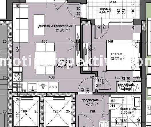 Двустаен апартамент в Пловдив, Христо Смирненски - 64 кв.м за 1329 €/кв.м - Снимка #1
