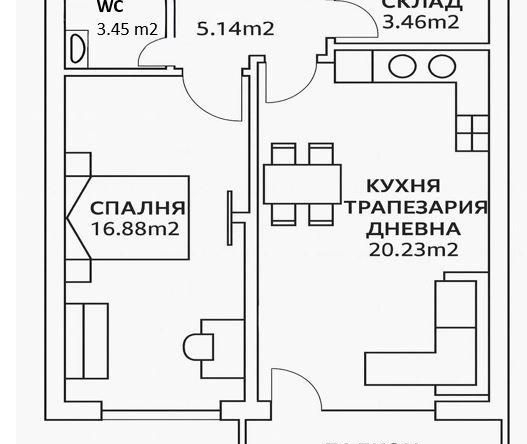 Двустаен апартамент в София, Овча купел 1 - 74 кв.м за 2100 €/кв.м - Снимка #1