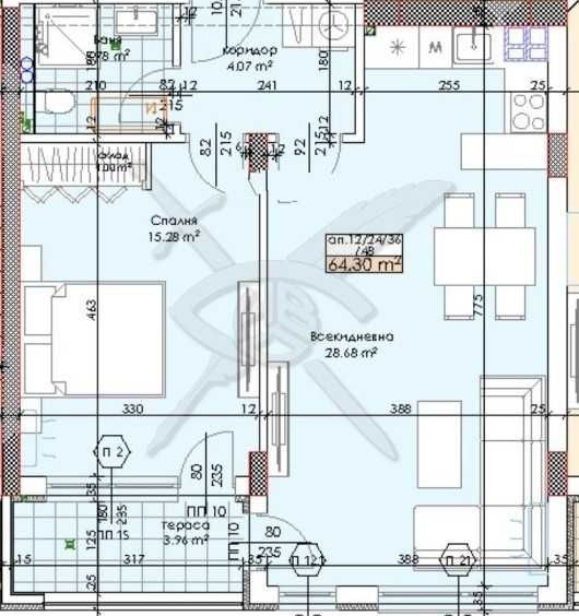 Двустаен апартамент в Пловдив, Тракия - 77 кв.м за 729 €/кв.м - Снимка #1