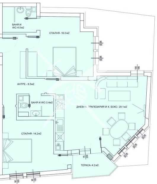 Тристаен апартамент в Пловдив, Център - 114 кв.м за 1028 €/кв.м - Снимка #1