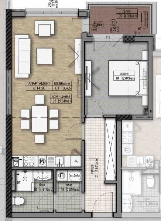 Двустаен апартамент в София, Дружба 2 - 83 кв.м за 947 €/кв.м - Снимка #1