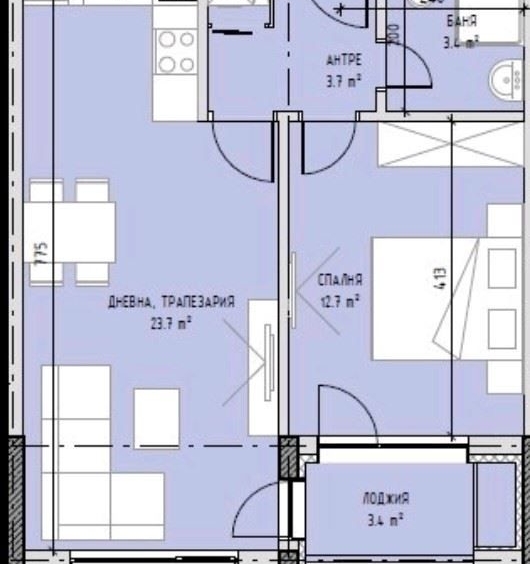 Двустаен апартамент в София, Малинова долина - 73 кв.м за 1747 €/кв.м - Снимка #1