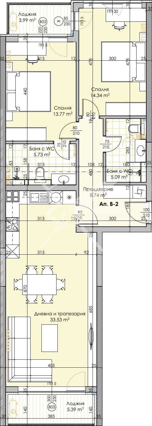 Тристаен апартамент в Пловдив, Кършияка - 125 кв.м за 549 €/кв.м - Снимка #1