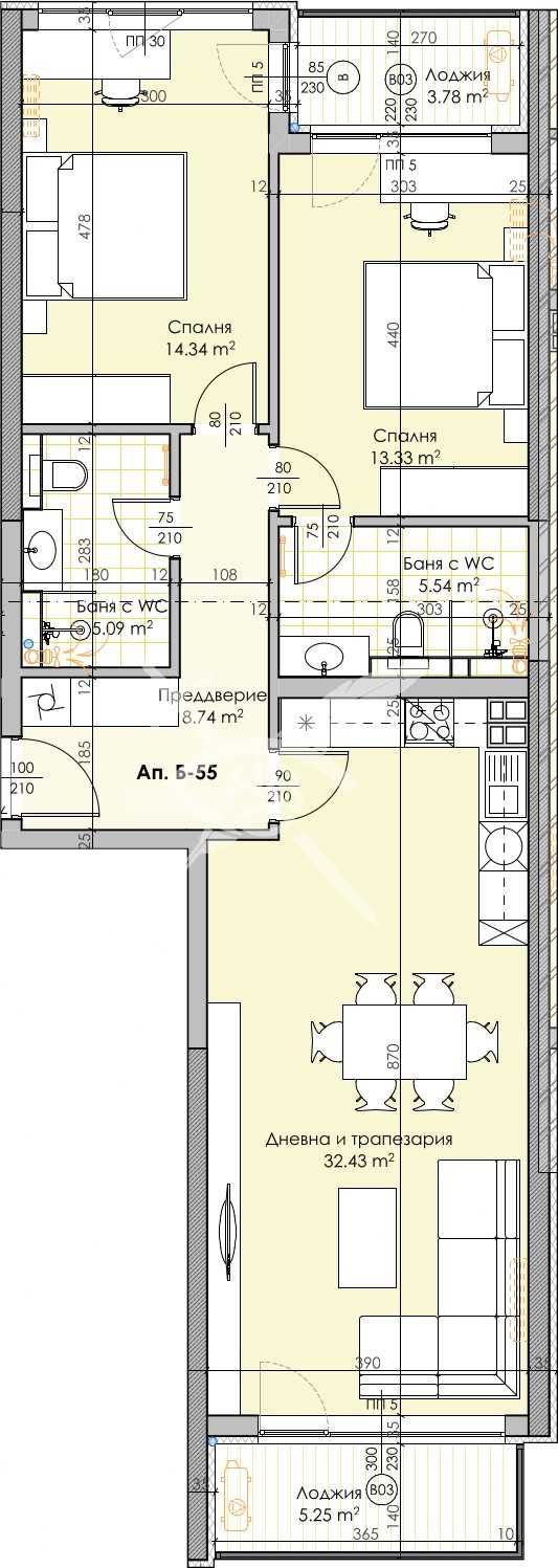 Тристаен апартамент в Пловдив, Кършияка - 123 кв.м за 1628 €/кв.м - Снимка #1