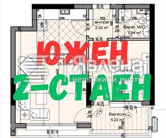 Двустаен апартамент в Варна, Младост 1 - 67 кв.м за 1536 €/кв.м - Снимка #1