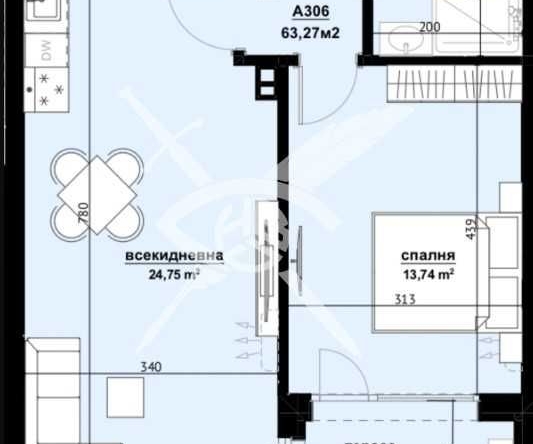 Двустаен апартамент в Бургас, Изгрев - 63 кв.м за 1239 €/кв.м - Снимка #1