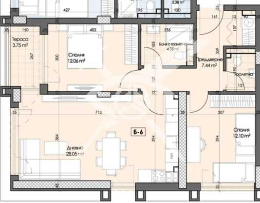 Тристаен апартамент в Пловдив, Кършияка - 102 кв.м за 604 €/кв.м - Снимка #1
