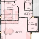 Тристаен апартамент в Варна, м-т Пчелина - 97 кв.м за 1052 €/кв.м - Снимка #1