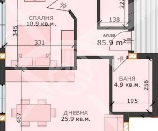 Тристаен апартамент в Варна, м-т Пчелина - 97 кв.м за 1052 €/кв.м - Снимка #1