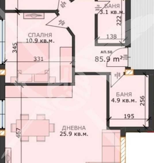 Тристаен апартамент в Варна, м-т Пчелина - 97 кв.м за 1052 €/кв.м - Снимка #1
