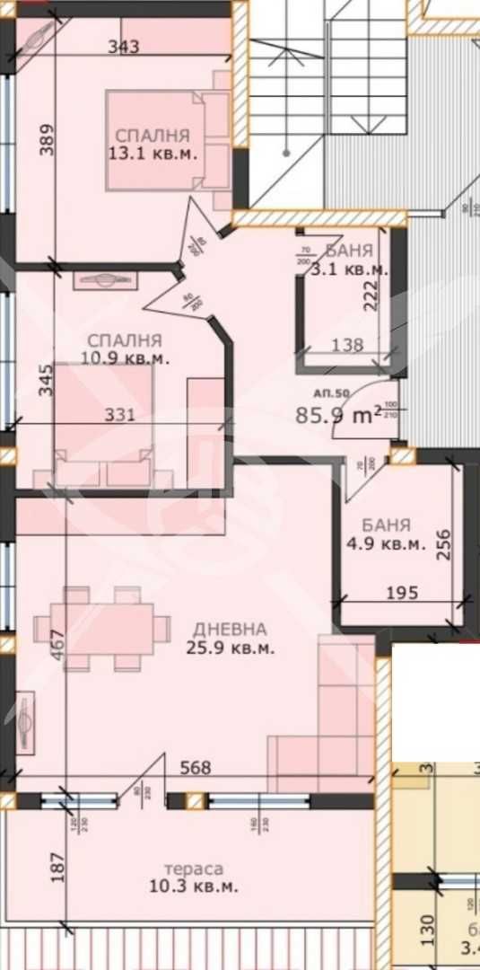 Тристаен апартамент в Варна, м-т Пчелина - 97 кв.м за 1052 €/кв.м - Снимка #1