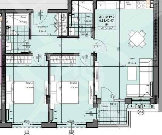 Тристаен апартамент в Пловдив, Кършияка - 107 кв.м за 540 €/кв.м - Снимка #1