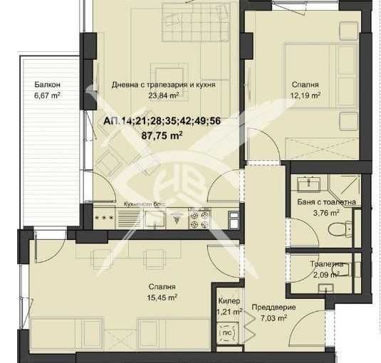 Тристаен апартамент в Пловдив, Кючук Париж - 102 кв.м за 892 €/кв.м - Снимка #1