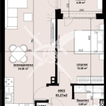 Двустаен апартамент в Бургас, Изгрев - 63 кв.м за 1191 €/кв.м - Снимка #1