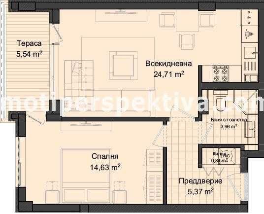 Двустаен апартамент в Пловдив, Кършияка - 79 кв.м за 849 €/кв.м - Снимка #1