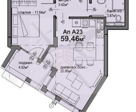 Двустаен апартамент в София, Люлин 5 - 60 кв.м за 1392 €/кв.м - Снимка #1