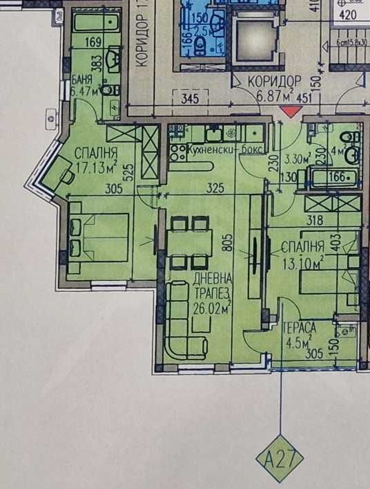 Тристаен апартамент в Асеновград - 105 кв.м за 848 €/кв.м - Снимка #1