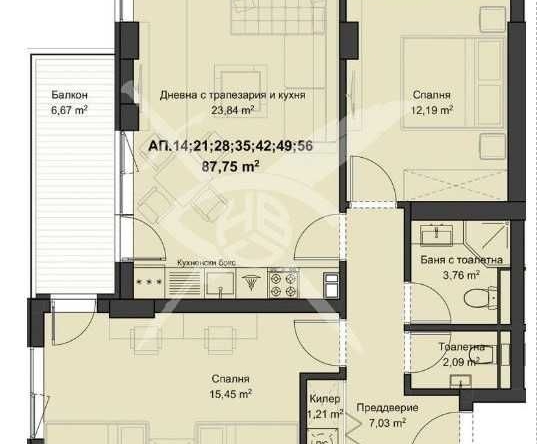 Тристаен апартамент в Пловдив, Кючук Париж - 102 кв.м за 892 €/кв.м - Снимка #1