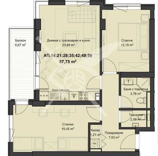 Тристаен апартамент в Пловдив, Кючук Париж - 102 кв.м за 892 €/кв.м - Снимка #1