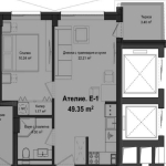 Двустаен апартамент в Пловдив, Гагарин - 56 кв.м за 974 €/кв.м - Снимка #1