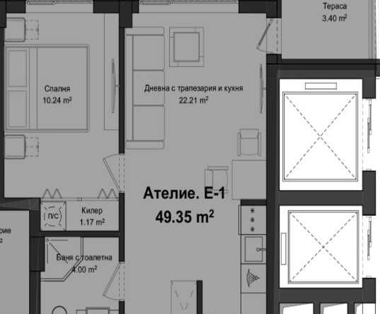 Двустаен апартамент в Пловдив, Гагарин - 56 кв.м за 974 €/кв.м - Снимка #1