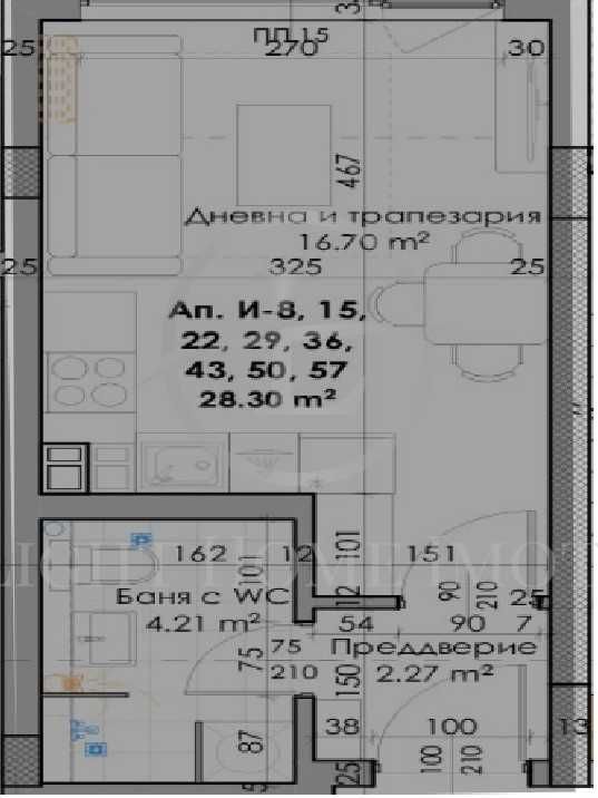 Едностаен апартамент в Пловдив, Кючук Париж - 36 кв.м за 1250 €/кв.м - Снимка #1