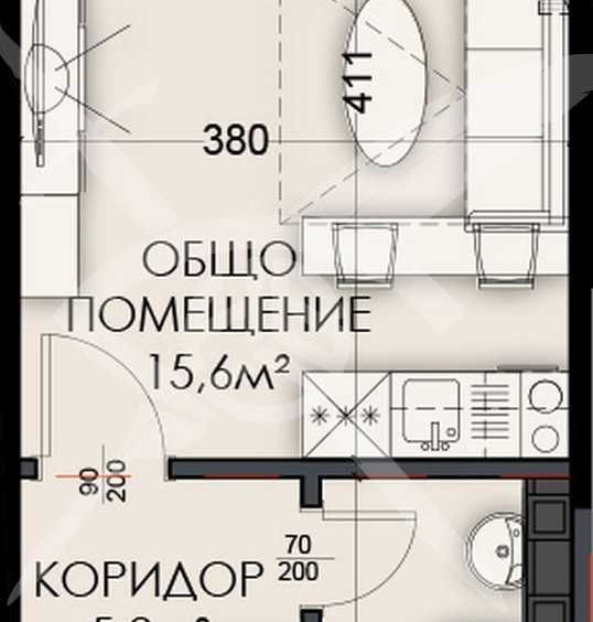 Едностаен апартамент в Варна, Виница - 38 кв.м за 1328 €/кв.м - Снимка #1