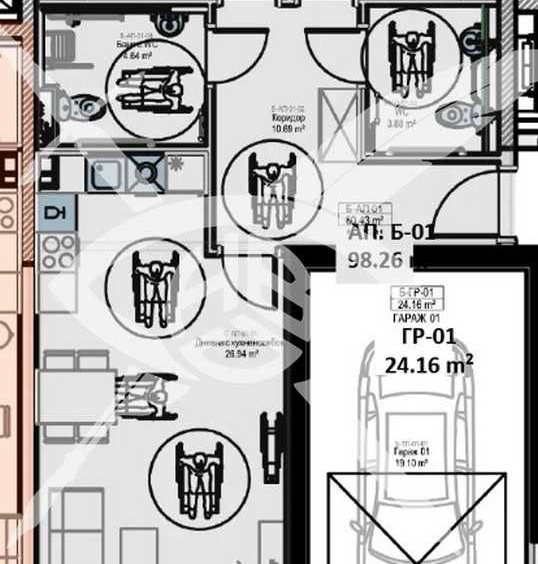 Тристаен апартамент в София, Младост 2 - 102 кв.м за 1003 €/кв.м - Снимка #1