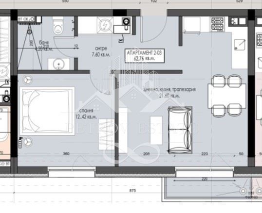 Двустаен апартамент в Велинград - 63 кв.м за 921 €/кв.м - Снимка #1