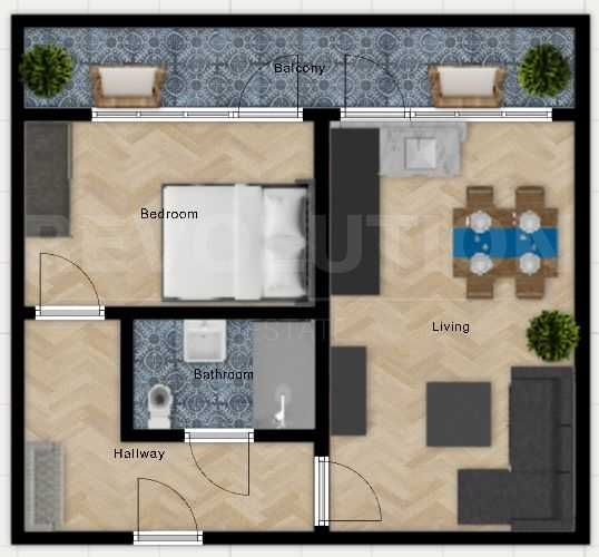 Едностаен апартамент в Елин Пелин - 50 кв.м за 867 €/кв.м - Снимка #1