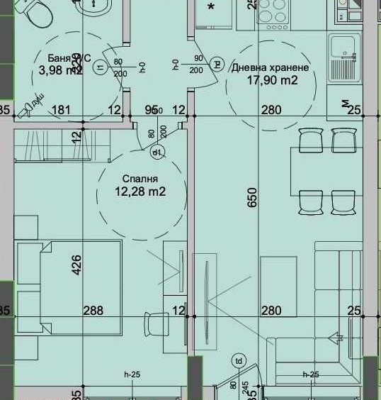 Двустаен апартамент в Бургас, Славейков - 67 кв.м за 956 €/кв.м - Снимка #1