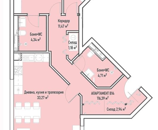 Тристаен апартамент в София, в.з. Киноцентъра - 149 кв.м за 1881 €/кв.м - Снимка #1