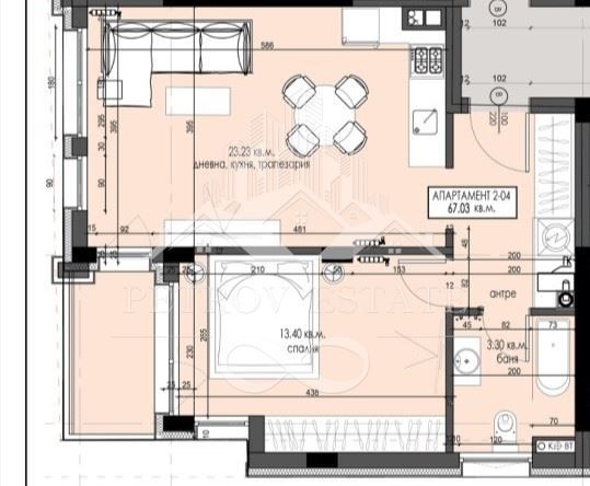 Двустаен апартамент в Велинград - 67 кв.м за 920 €/кв.м - Снимка #1