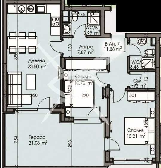 Тристаен апартамент в Бургас, Изгрев - 111 кв.м за 1205 €/кв.м - Снимка #1