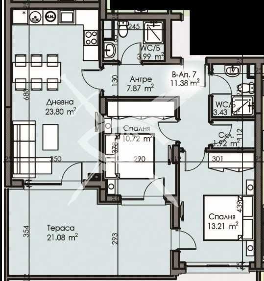 Тристаен апартамент в Бургас, Изгрев - 111 кв.м за 1205 €/кв.м - Снимка #1