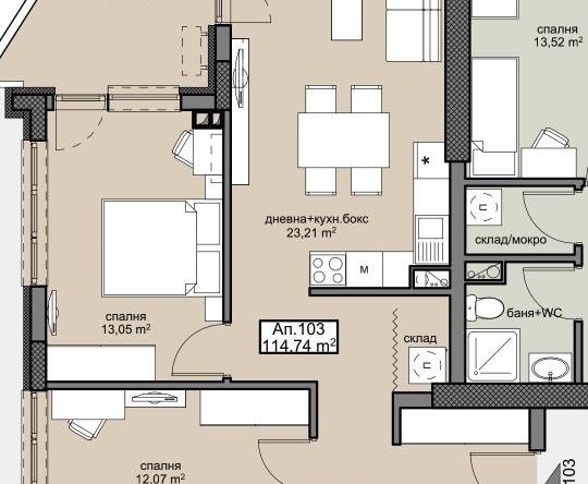 Четиристаен апартамент в Бургас, Меден рудник - зона А - 135 кв.м за 866 €/кв.м - Снимка #1