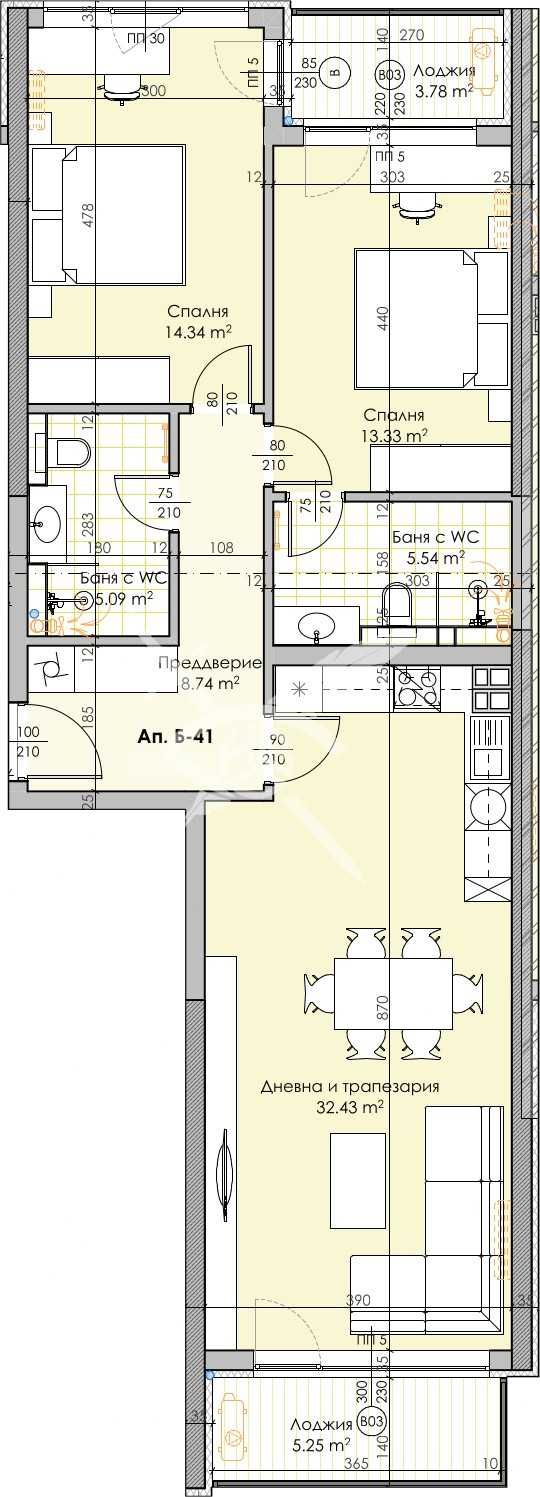 Тристаен апартамент в Пловдив, Кършияка - 123 кв.м за 1611 €/кв.м - Снимка #1