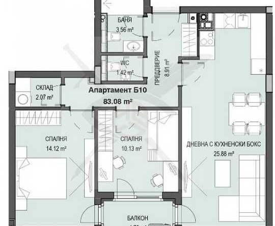 Тристаен апартамент в София, Кръстова вада - 96 кв.м за 1836 €/кв.м - Снимка #1