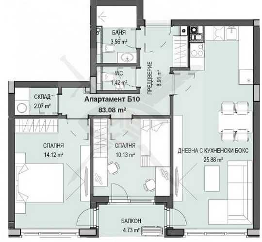 Тристаен апартамент в София, Кръстова вада - 96 кв.м за 1836 €/кв.м - Снимка #1