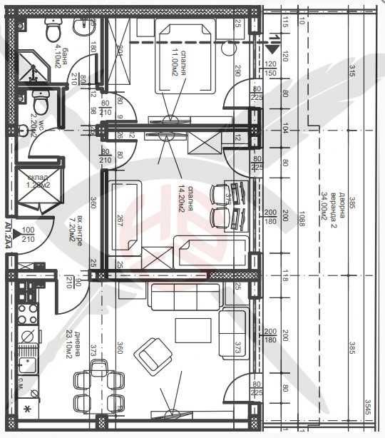 Двустаен апартамент в Пловдив, Остромила - 53 кв.м за 700 €/кв.м - Снимка #1