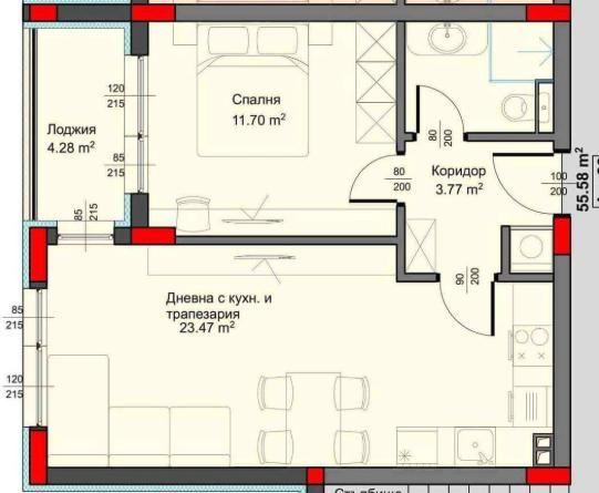 Двустаен апартамент в Варна, Аспарухово - 63 кв.м за 923 €/кв.м - Снимка #1