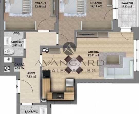 Тристаен апартамент в Пловдив, Христо Смирненски - 97 кв.м за 917 €/кв.м - Снимка #1